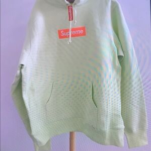 Supreme Men's Light Green Hoodie